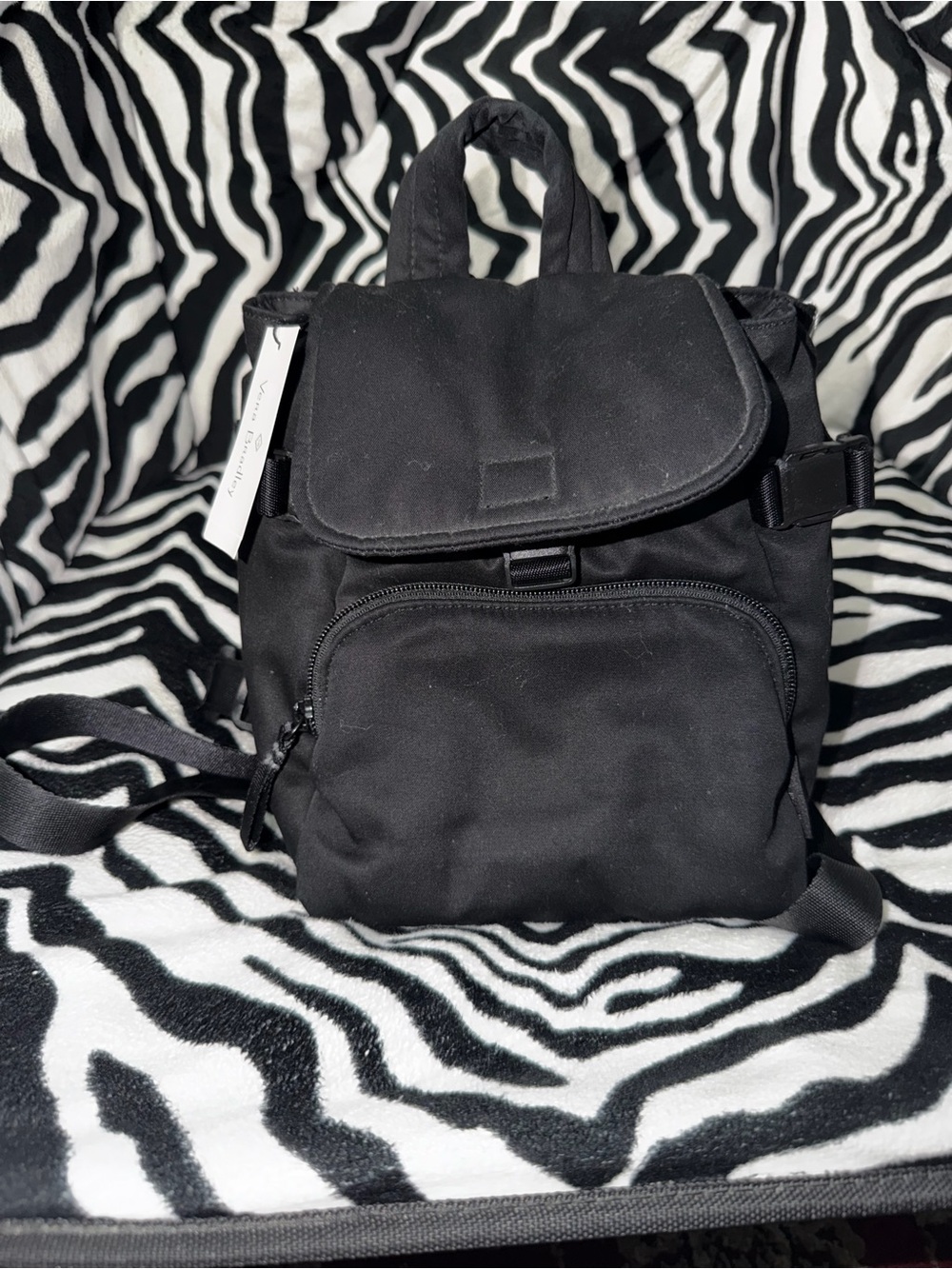 Vera Bradley Black Compact Nylon Mini Backpack